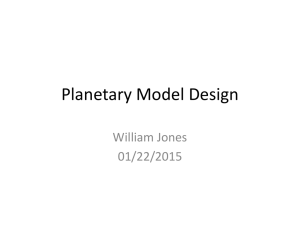 Planetary Model Design