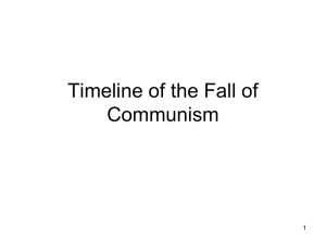 Timeline of the Fall of Communism