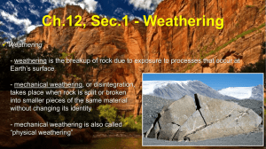 Ch.12, Sec.1 - Weathering