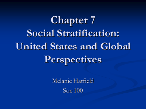 Chapter 7 Social Stratification: United States and Global Perspectives