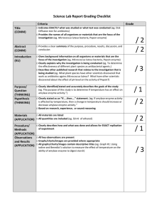 Lab Report Checklist