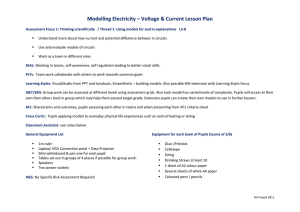 Modeling Electricity Lesson Plan and Worksheet