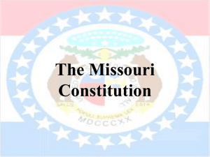 The Missouri Constitution