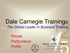 Why Dale Carnegie Training
