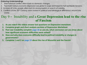 Great Depression lead to the rise of Fascism
