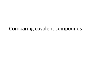 Comparing covalent compounds