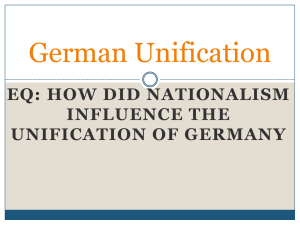 German Nationalism and Unification