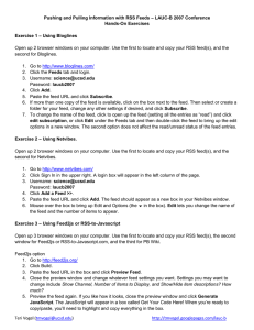 Pushing and Pulling Information with RSS Feeds – LAUC