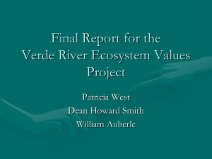 Final Report for the Verde River Ecosystem Values Project
