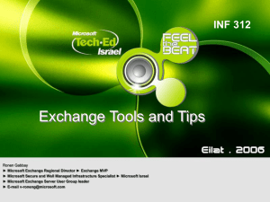 Exchange Tools and Tips - Microsoft Center