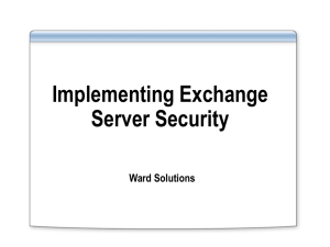 Implementing Exchange Server Security