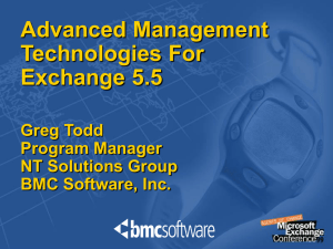 Advanced Management Technologies for Exchange 5.5 (PowerPoint)