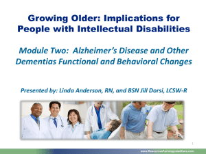 Module Two: Alzheimer's Disease and Other Dementias Functional