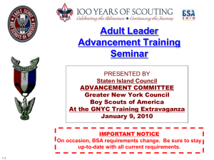 Troop 389 Eagle Candidate Seminar