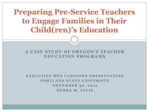 Preparing Pre-Service Teachers to Engage Families in Their Child