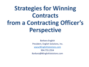 Strategies for Winning Contracts from a Contracting Officer*s