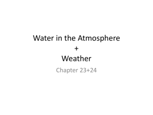 Water in the Atmosphere + Weather
