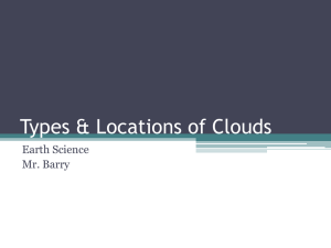 Types & Location of Clouds