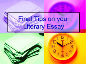 Final Tips on Sidd Essay final_tips_on_your_literary_essay1