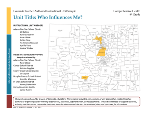 Who Influences Me? - Colorado Department of Education