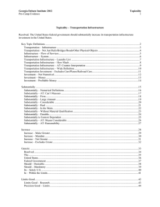 Topicality – Transportation Infrastructure