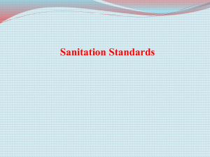 Sanitation standards