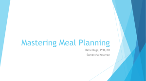 Mastering Meal Planning