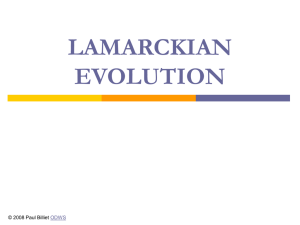 LAMARCKIAN EVOLUTION
