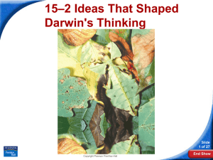 15–2 Ideas That Shaped Darwin's Thinking