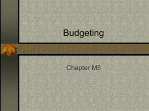 Budgeting