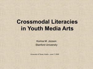 Crossmodal Literacies in Youth Media Arts
