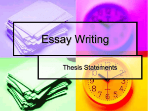 Thesis Statements