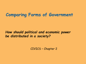 form of government + system of government + economic