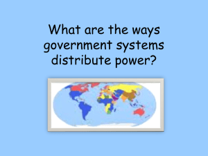What are the ways government systems distribute power