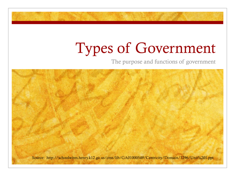 What Is Government Control Definition