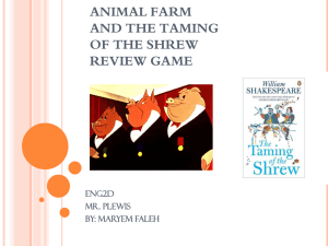Animal Farm and The Taming of the Shrew Review Game