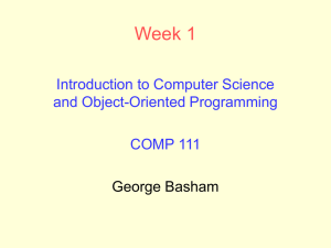 week01topics - Computing Sciences