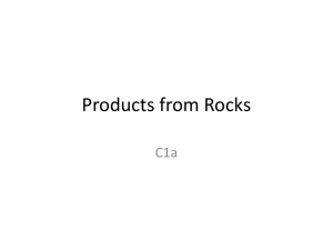 Products from Rocks