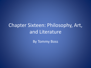 Philosophy, Art, and Literature