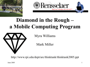Diamond in the Rough – a Mobile Computing Program