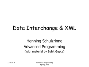 Data Interchange & XML