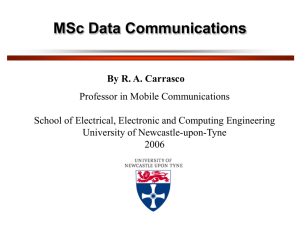 MSc Data Communications - Newcastle University Staff Publishing