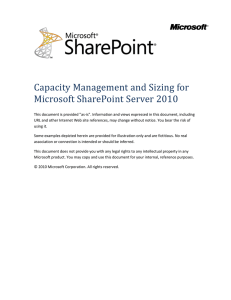 Right-Sizing SharePoint Server 2010 Deployments