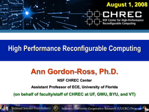 High Performance Reconfigurable Computing - Ann Gordon-Ross