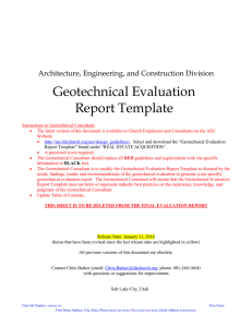 Geotechnical Evaluation Report Template