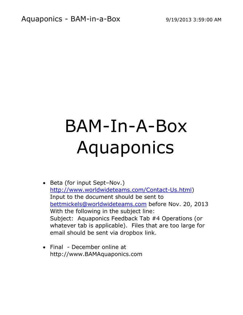 the aquaponics business plan PDF Within Aquaponics Business Plan Templates
