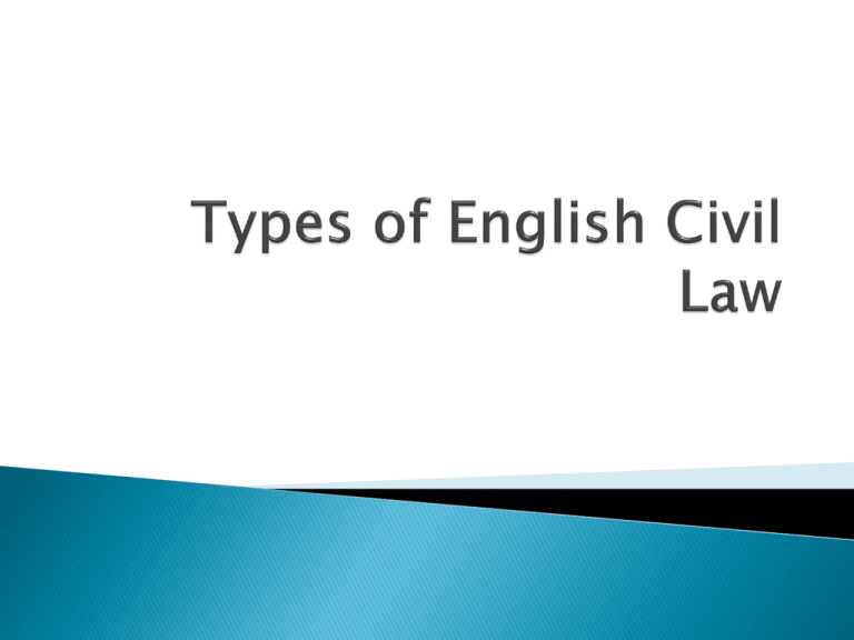 Civil Law Examples Uk