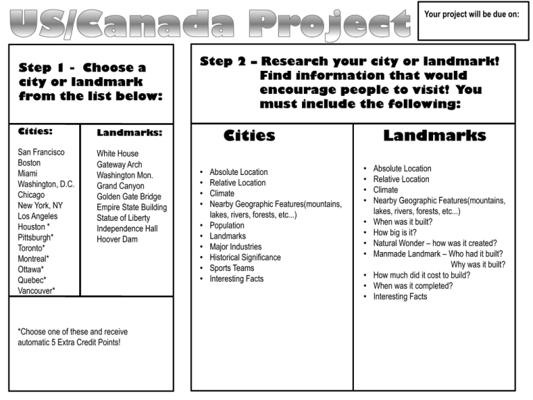 US And Canada Project