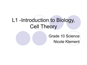 Introduction to Biology - Nicole