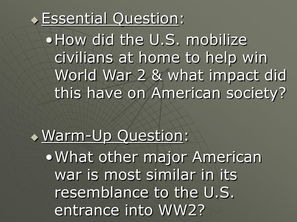 impact of world war 2 on american society